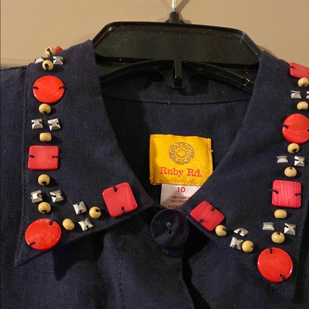 Ruby Rd Embellished Navy Jacket - Picture 4 of 7